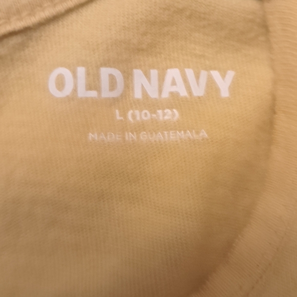 Old Navy “Follow The Sun” Panda Bike Graphic Tee Yellow Girls L (10/12) - Picture 4 of 4